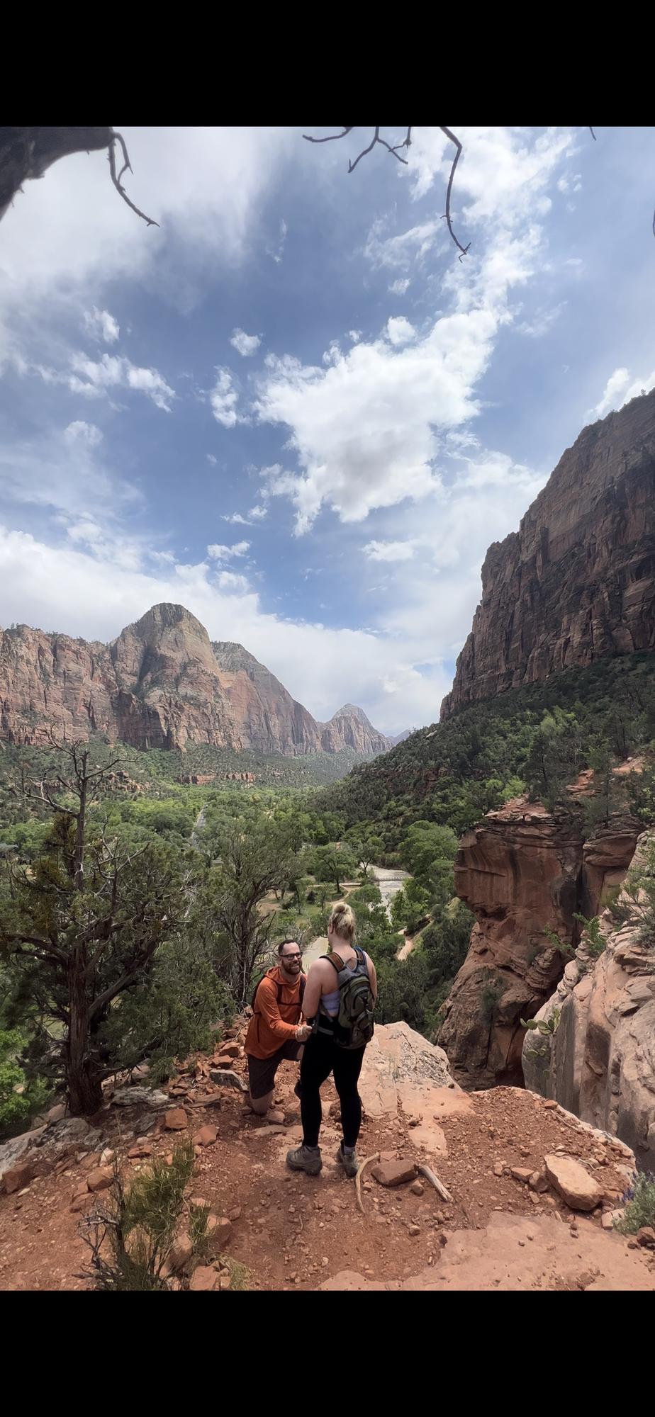 We bonded over hiking and nature when we met, so it only made sense to propose at Zion National Park!