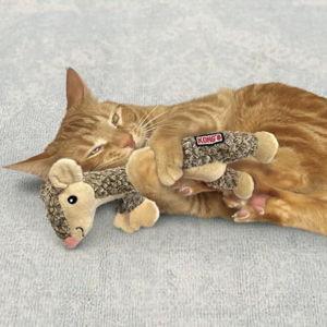KONG Luvs Crinkle Textured Cat Toy Stuffed with Catnip (Mouse)