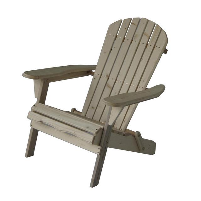Villaret Wood Adirondack Chair - Natural - Thy Hom