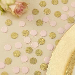 Pastel Perfection Gold & Pink Glitter Confetti, Set of 5