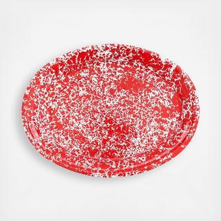 Splatter Enamelware Oval Platter