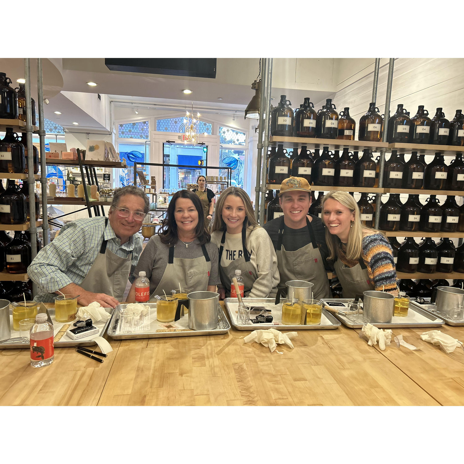 Candle Making with the Katz fam in Charleston