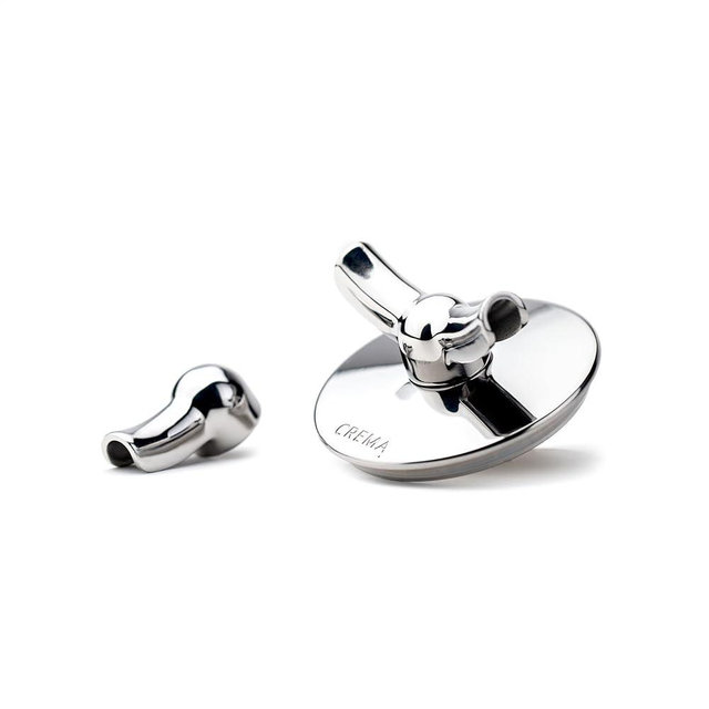 Crema Coffee Products 54mm Bottomless Spouts | Single & Double Spout Options | Converts Bottomless Portafilter to Spouted | Compatible with Crema 54mm & E61 Portafilters | Durable Stainless Steel