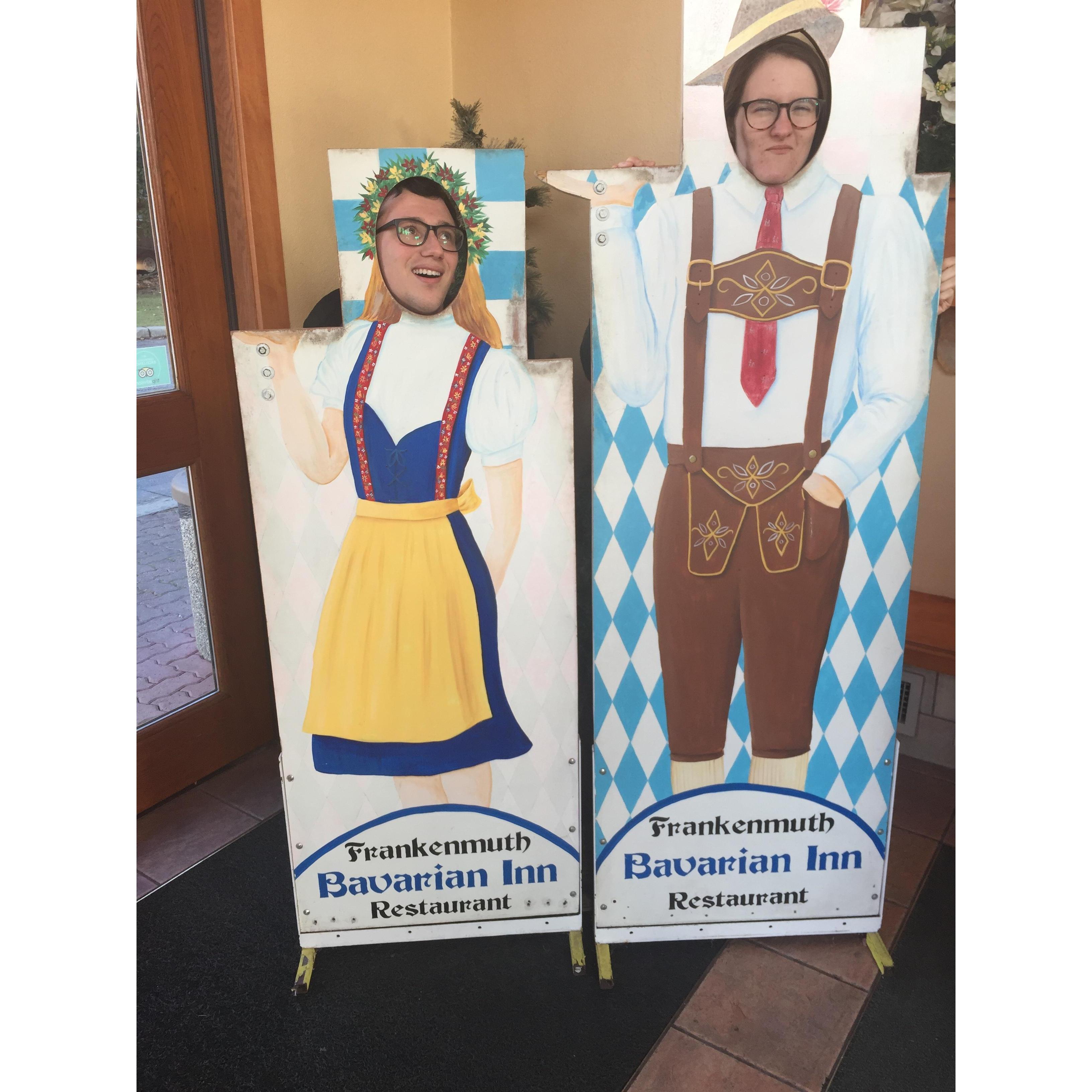 Us being silly at Frankenmuth's Bavarian Inn