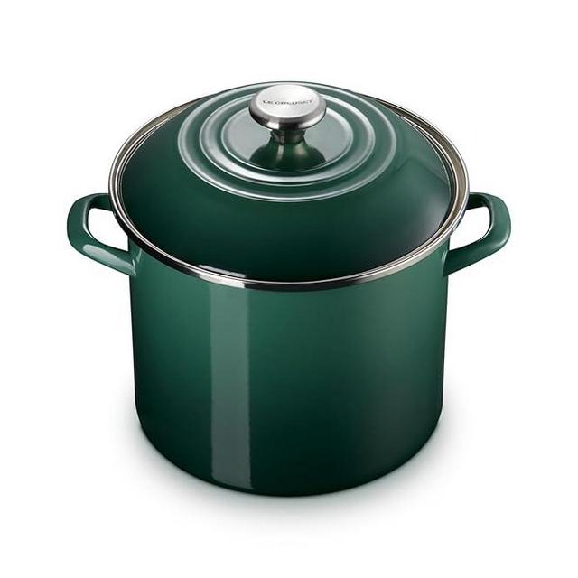 Le Creuset Enamel on Steel Traditional Stockpot, 10 qt., Artichaut with Stainless Steel Knob