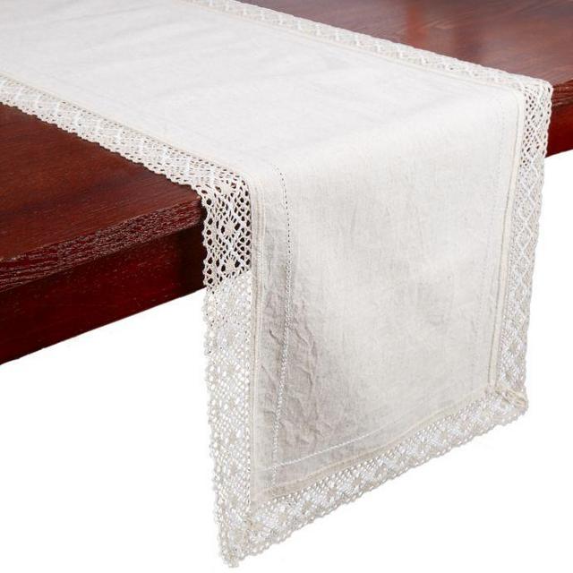 Bee & Willow Home - Bee & Willow™ Home Crochet Trim 72-Inch Table Runner in Natural