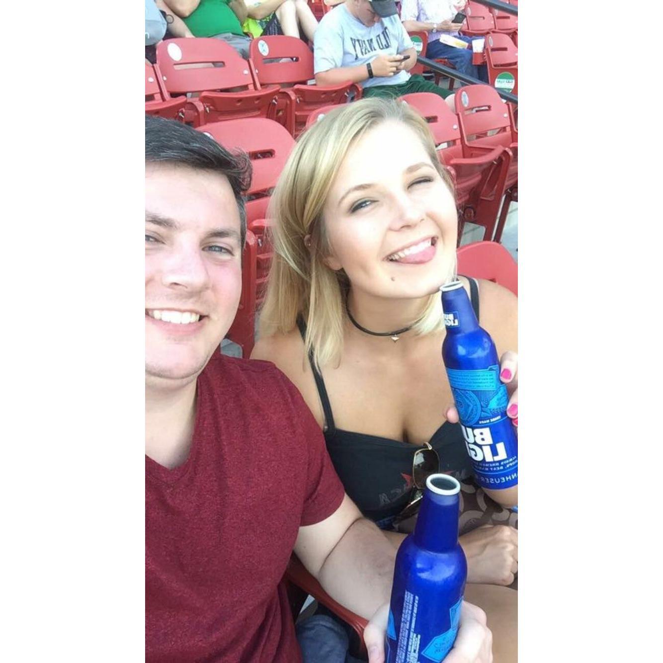 Our first date. A minor league baseball game