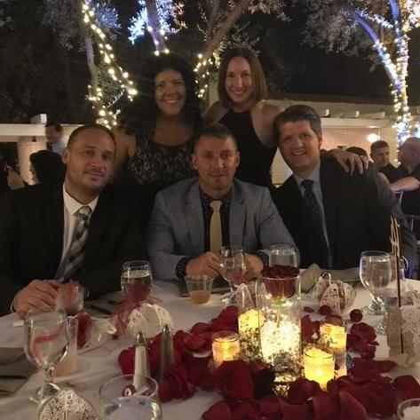 Celebrating Tony's wedding in August of 2017 with great friends!