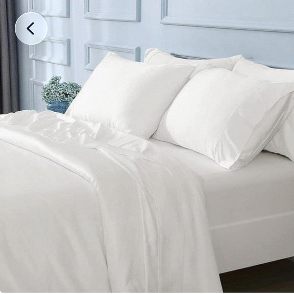 GOKOTTA King Size Bed Sheets 6 Piece Set, 100% Rayon Derived from Bamboo, Cooling for Hot Sleepers-Luxury Breathable Soft Sheets, Deep Pocket 16" Fitted Sheet with Elastic Corner Straps, Cream White