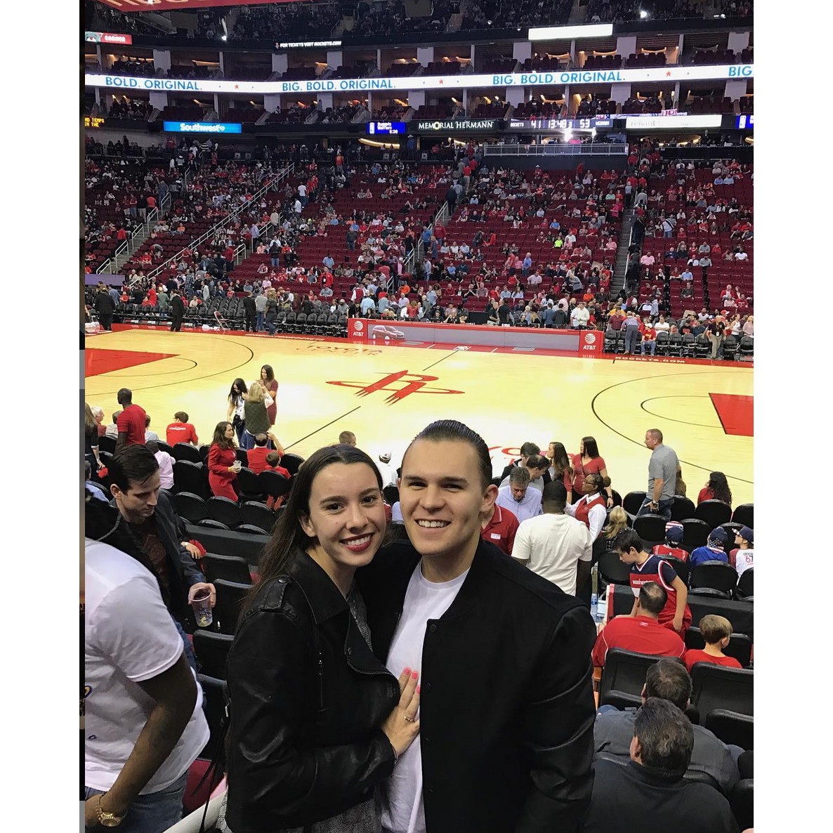 Our first Rockets game togther.  Eddie surprised me with the tickets when I visited him in Houston!