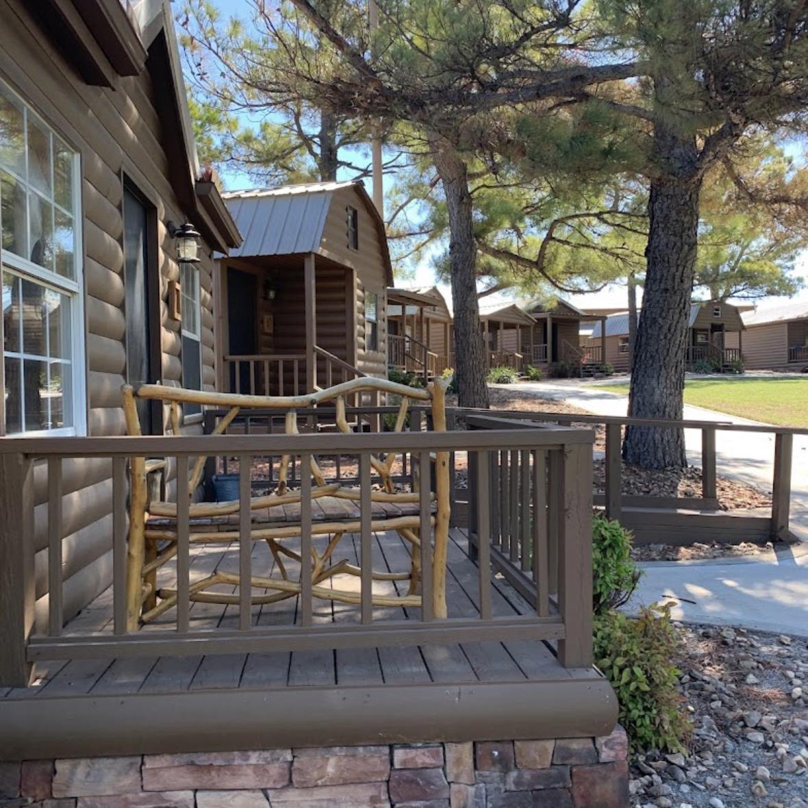 Guest cabins at wedding venue