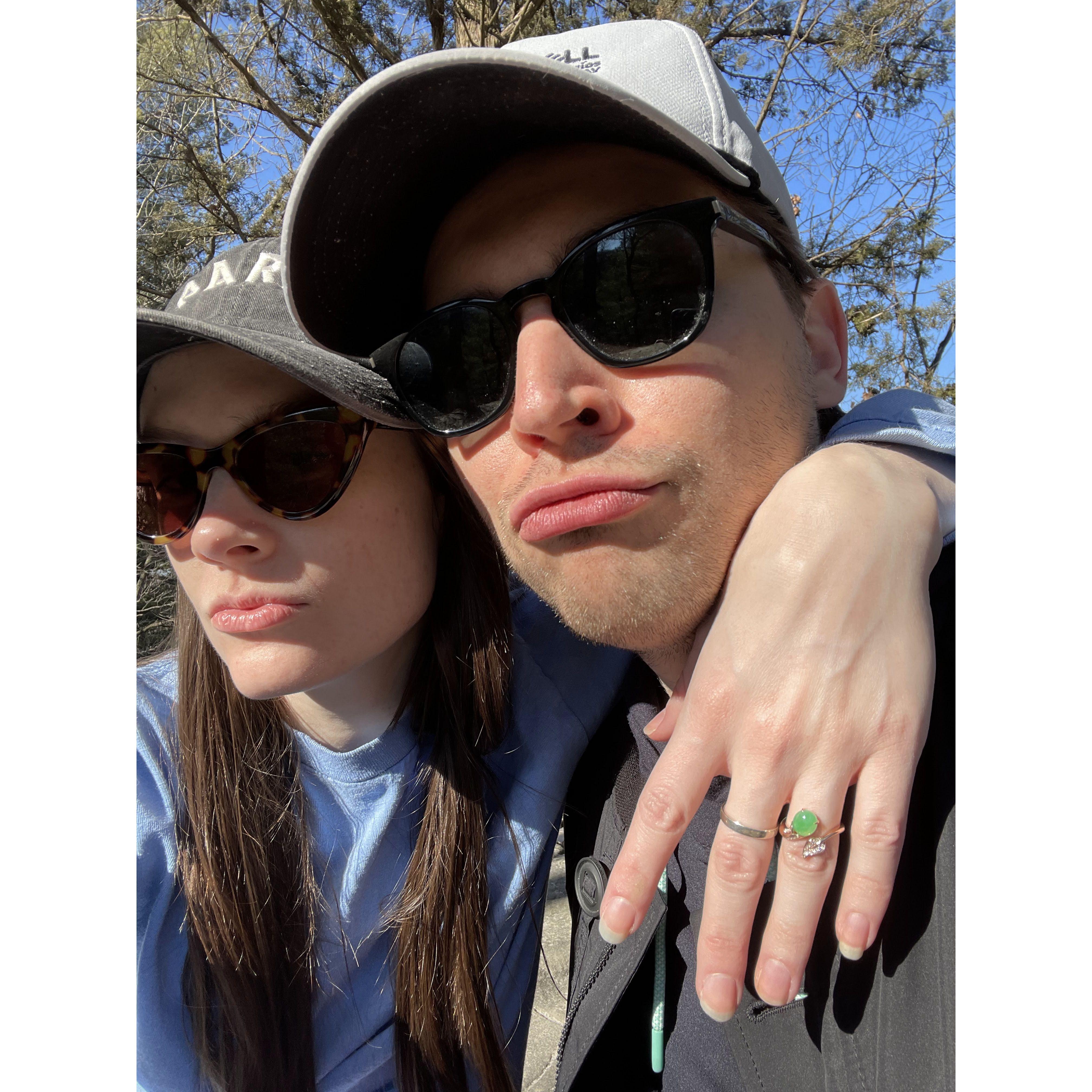 Our hike the morning after getting engaged