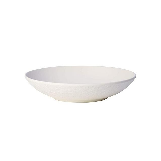 Villeroy & Boch Manufacture Rock Blanc Pasta Bowl, 9.5 in, Premium Porcelain, White