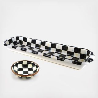 Courtly Check Baguette Dish & Dipping Bowl Set