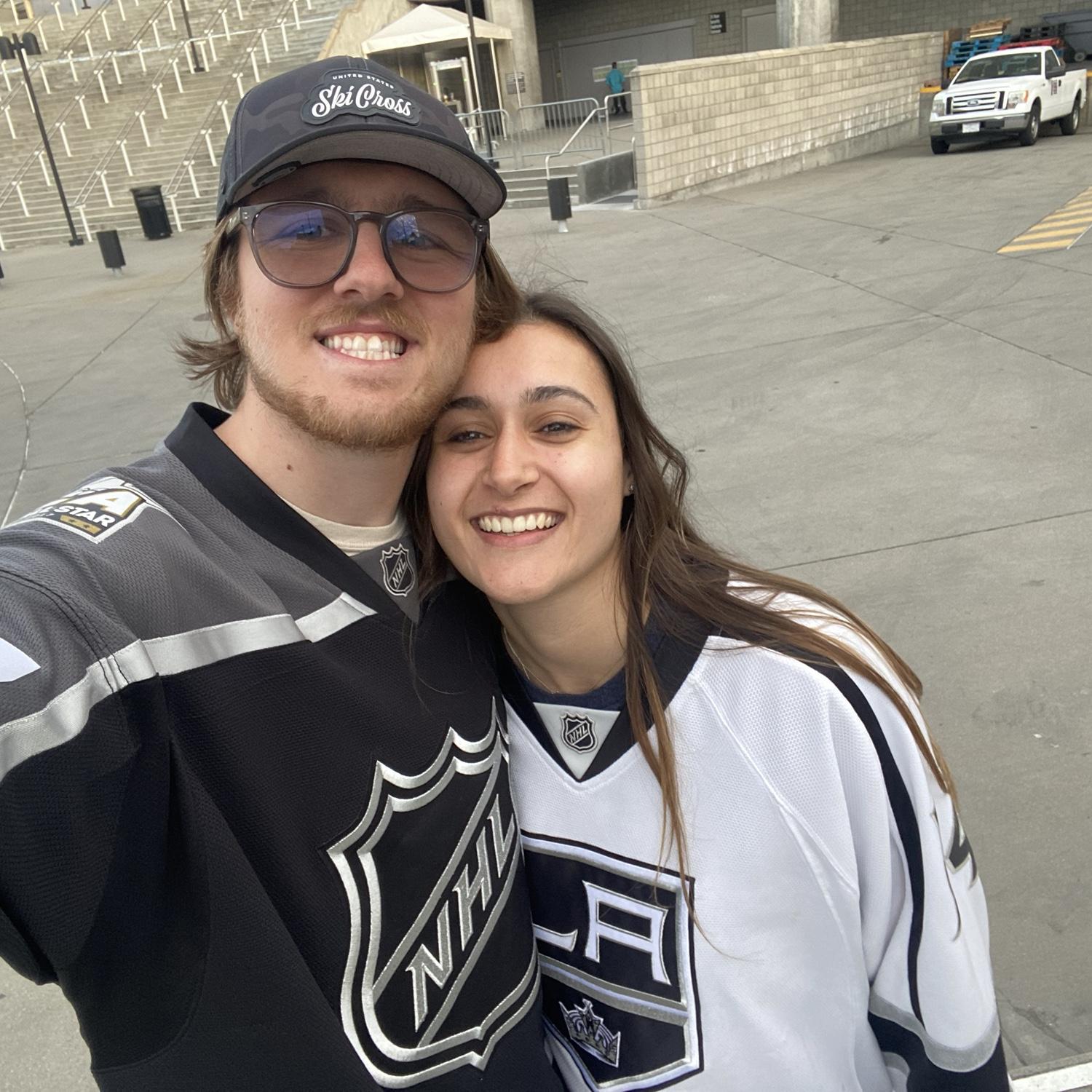 First hockey game together in San Jose, CA, 2022
