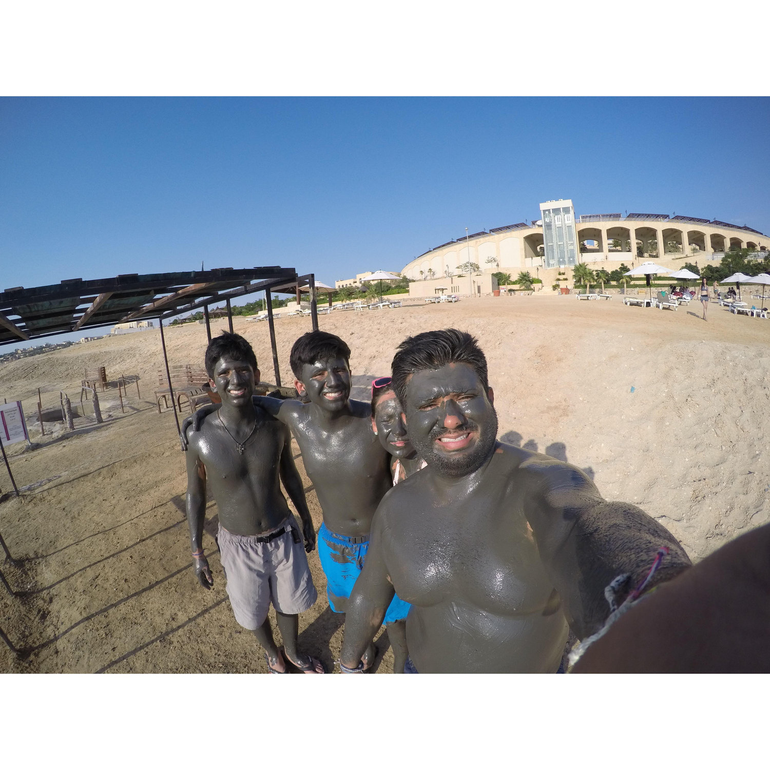 Mud bath in the Dead Sea, Jordan