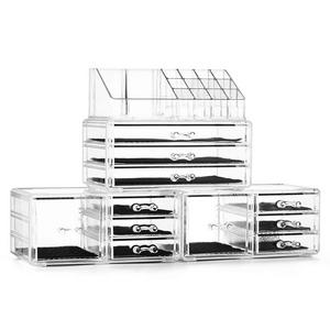 T First Net - Felicite Home Acrylic Jewelry and Cosmetic Storage Boxes Makeup Organizer Set, 4 Piece