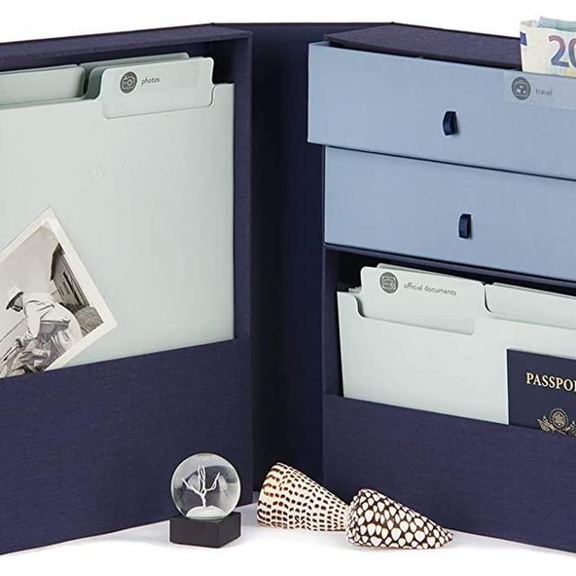 Savor All-in-One Fabric Mobile Desk Organizer-Homeschool Planner Organizer-Portable Homework Center & Folder System-Filing system holds Important School Work, Documents and Keepsakes