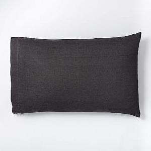 Belgian Linen Standard Pillowcase, Set of 2, Slate