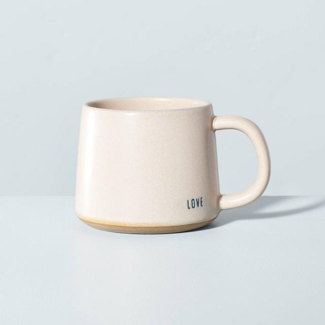 10oz 'Love' Stoneware Mug with Heart Surprise Sour Cream - Hearth & Hand™ with Magnolia