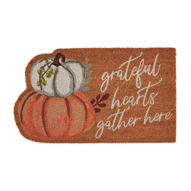 Mud Pie Pumpkin Welcome Mat; 17" x 29"