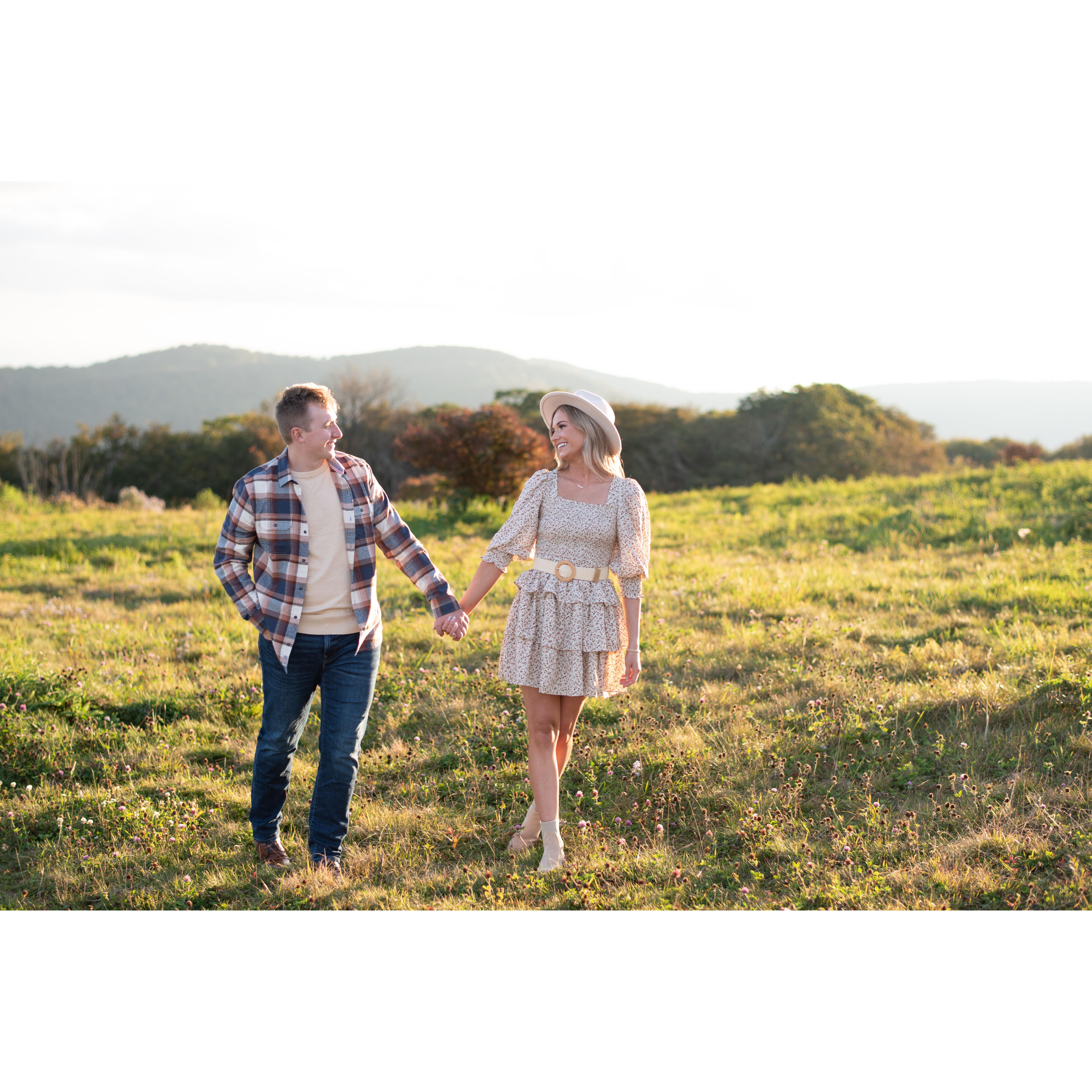 Engagement photoshoot in the Smoky Mountains