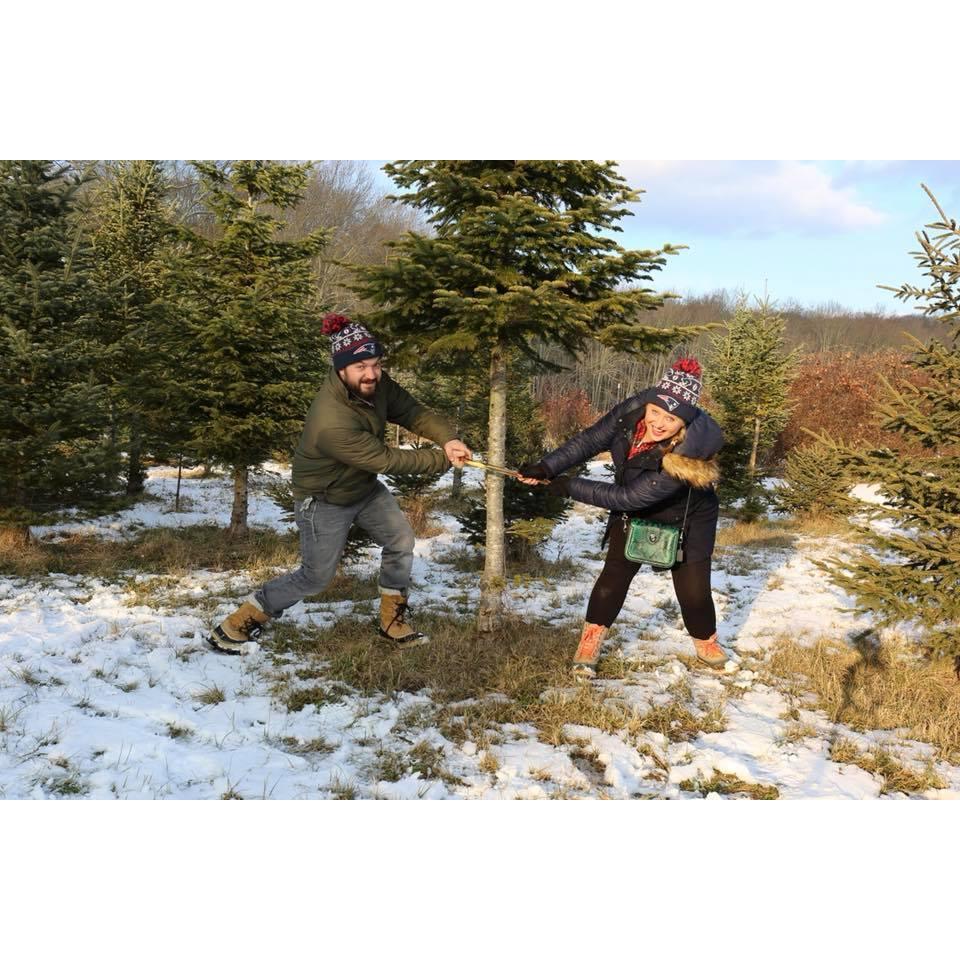 Chopping down our Christmas tree 2017