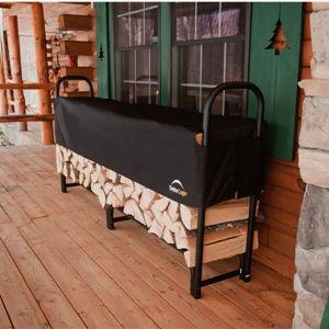 Heavy Duty Firewood Rack With Cover 8 Ft.