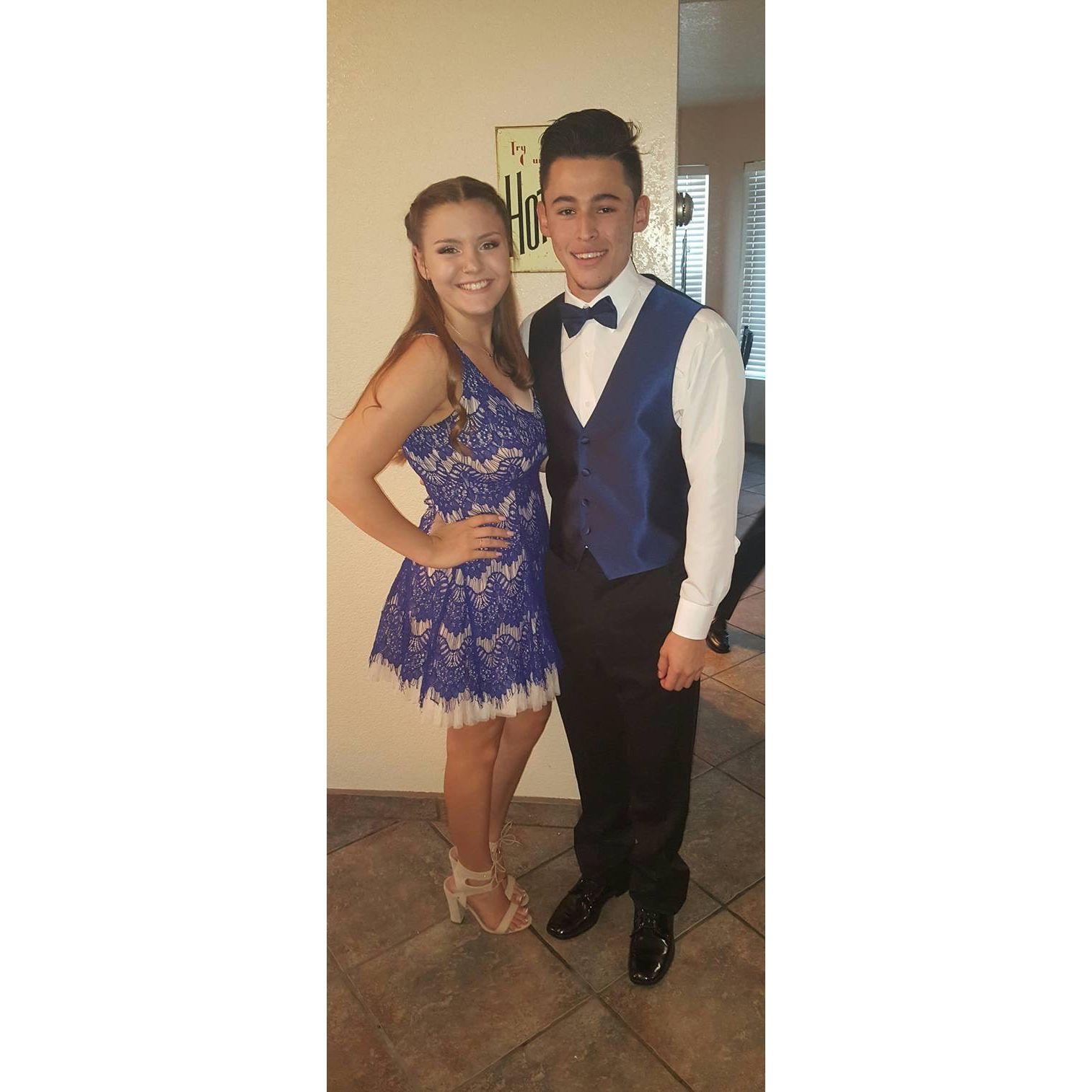 Our first picture. Homecoming 2015
