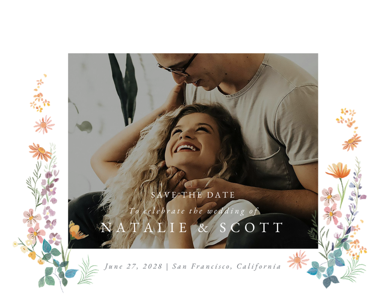 Dolce Photo | White | Zola Save The Dates