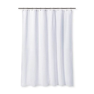 Jacquard Shower Curtain White - Fieldcrest®