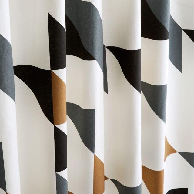 CB2 triangle shower curtain