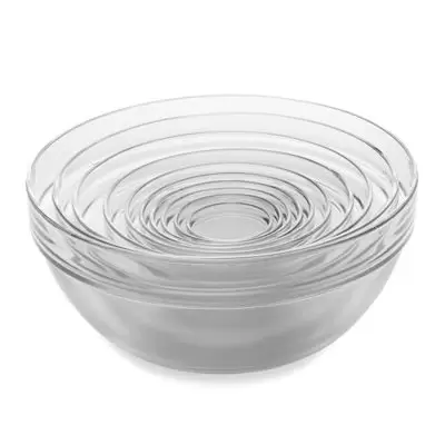 Luminarc 10-Piece Tempered Glass Nesting Mixing and Prep Bowl Set