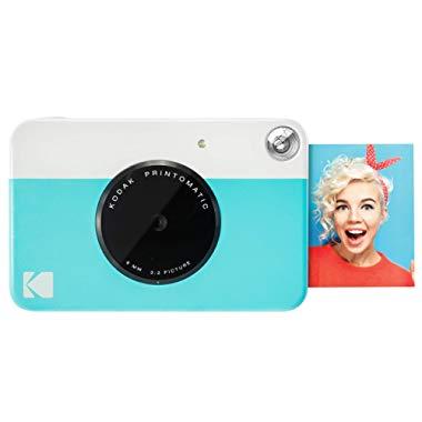 Kodak PRINTOMATIC Digital Instant Print Camera (Blue), Full Color Prints On ZINK 2x3 Sticky-Backed Photo Paper - Print Memories Instantly
