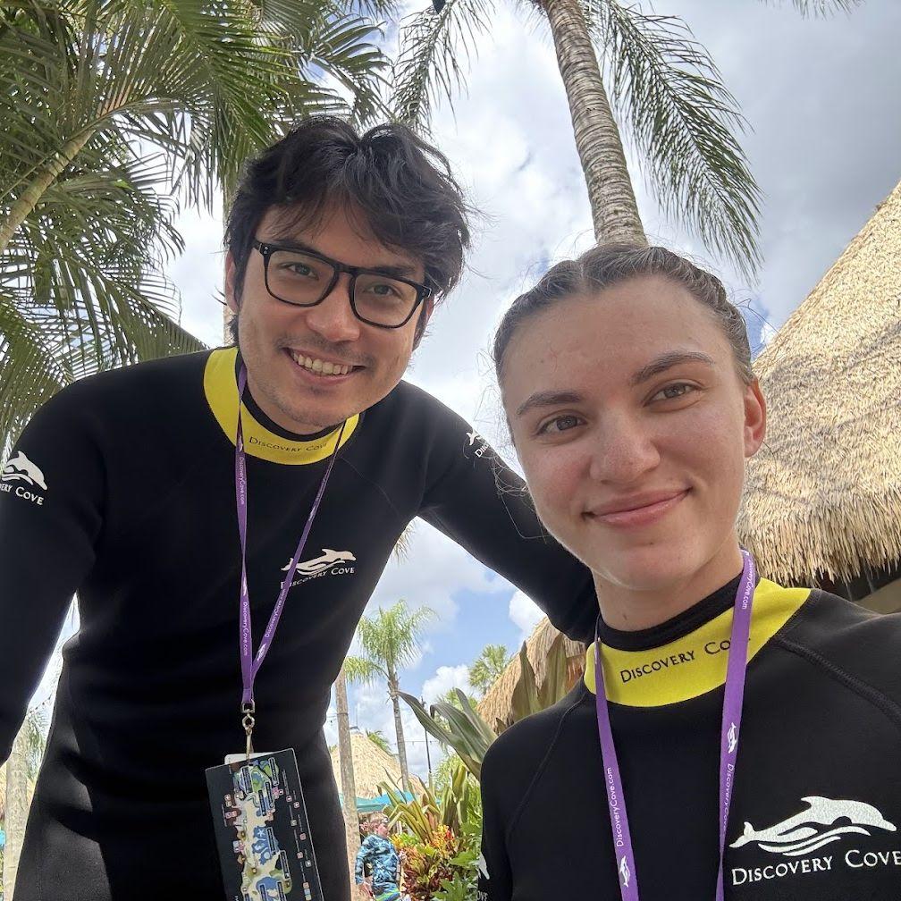 Our two-year anniversary swimming with sharks