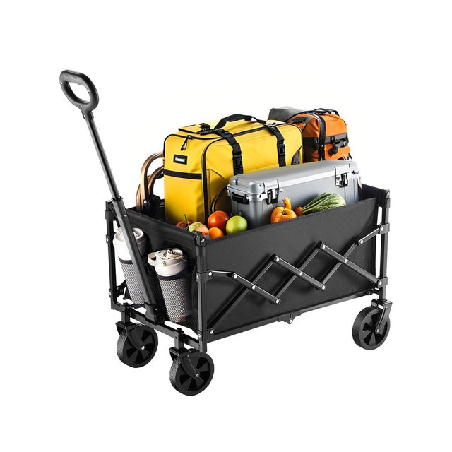 SUGFIT Heavy-Duty Collapsible Utility Wagon with 225 lb Capacity & All-Terrain Wheels