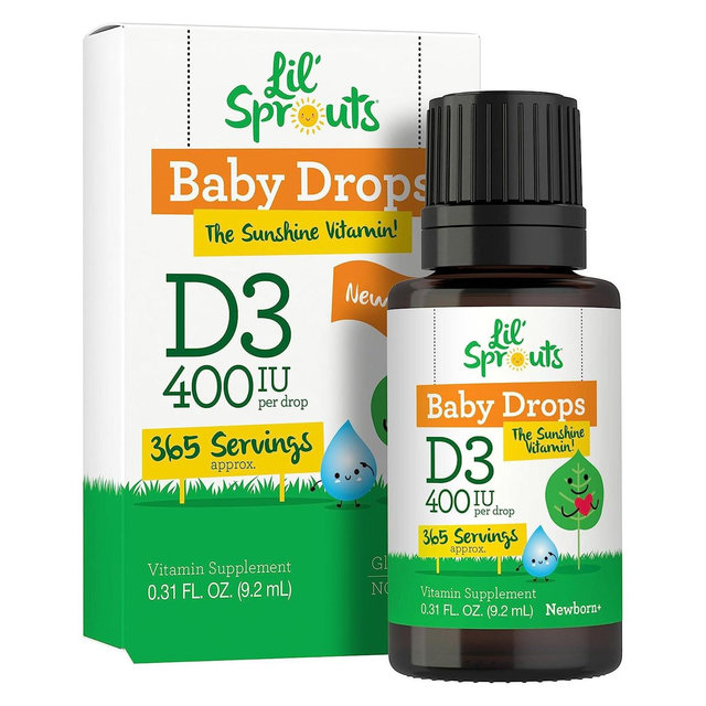 Carlyle Lil' Sprouts Baby Vitamin D3 400 IU | Liquid Drops | .31oz