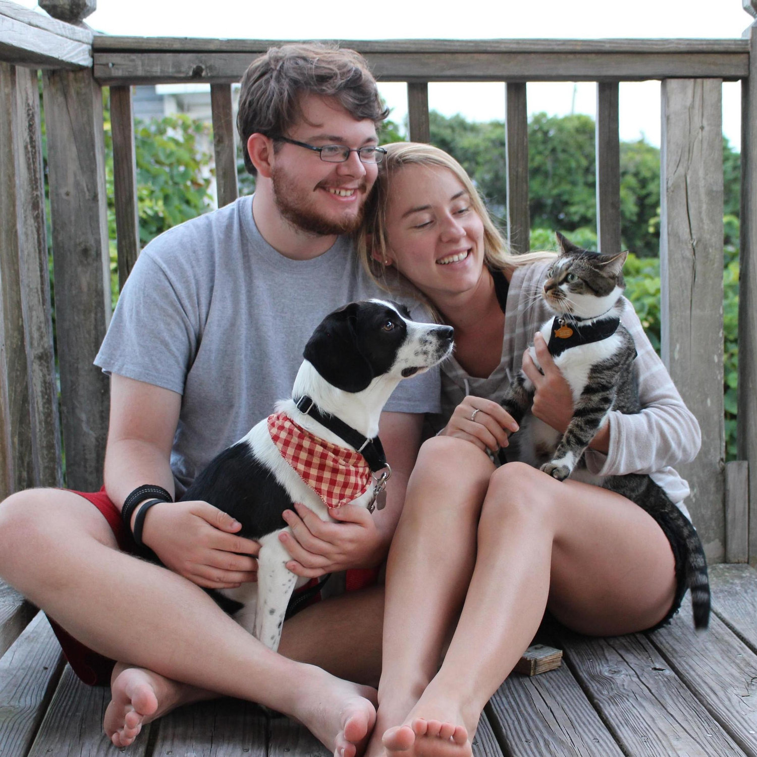 Abby, Shane, Nelly (dog), and Juneau (cat)
Summer 2019