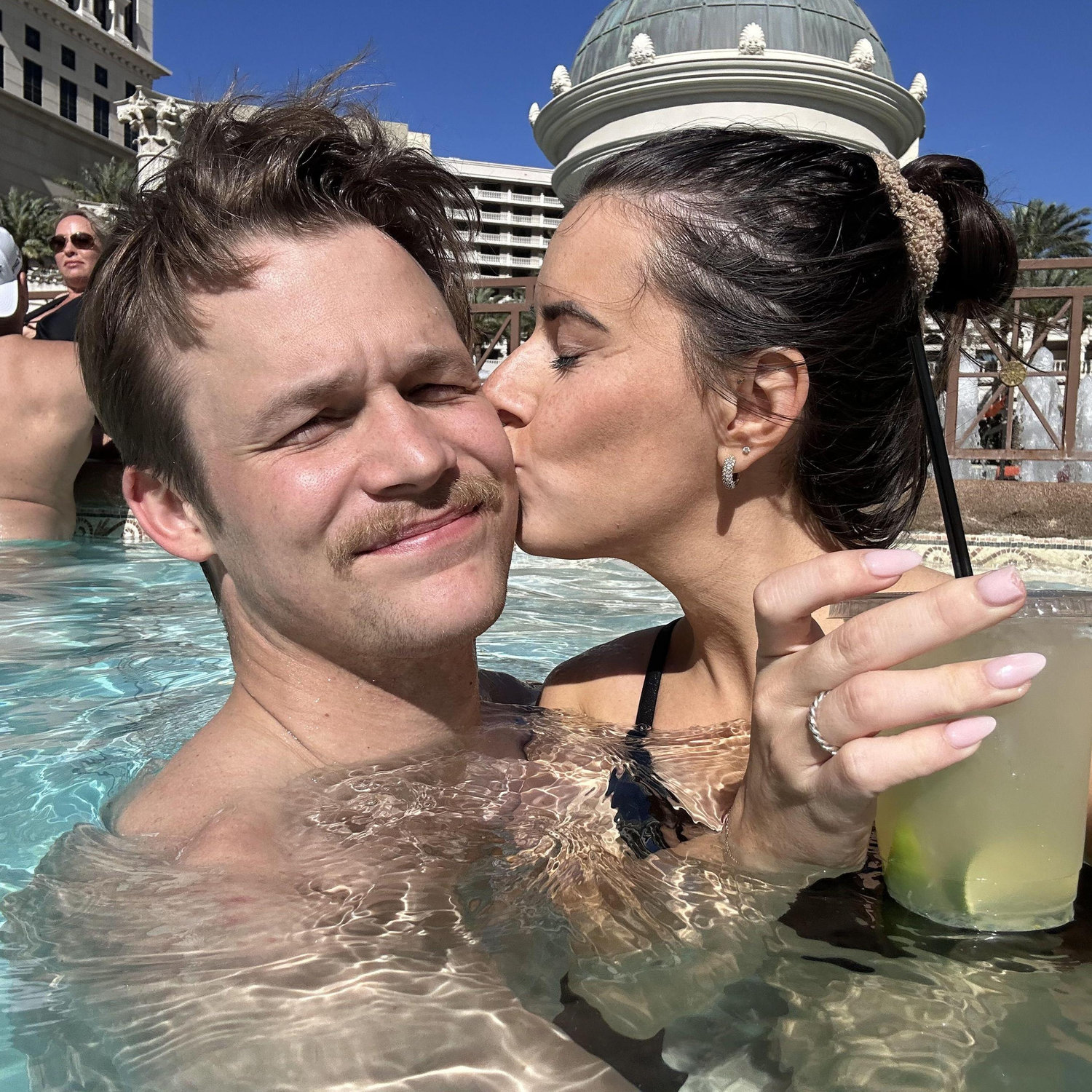 Swimming at the Caesars Palace Pool. May 2023.