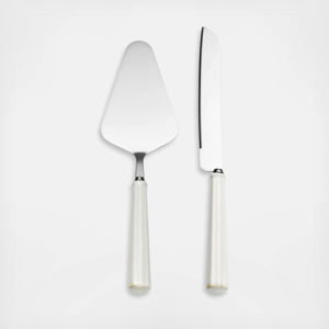 Lenox French Perle Scallop 2-Piece Dessert Set