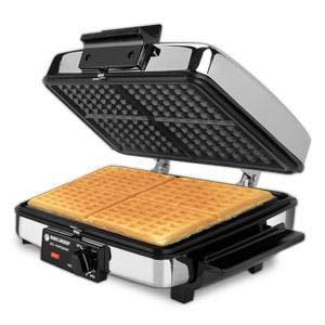 BLACK+DECKER 3-in-1 Waffle Maker with Nonstick Reversible Plates, Stainless Steel, G48TD