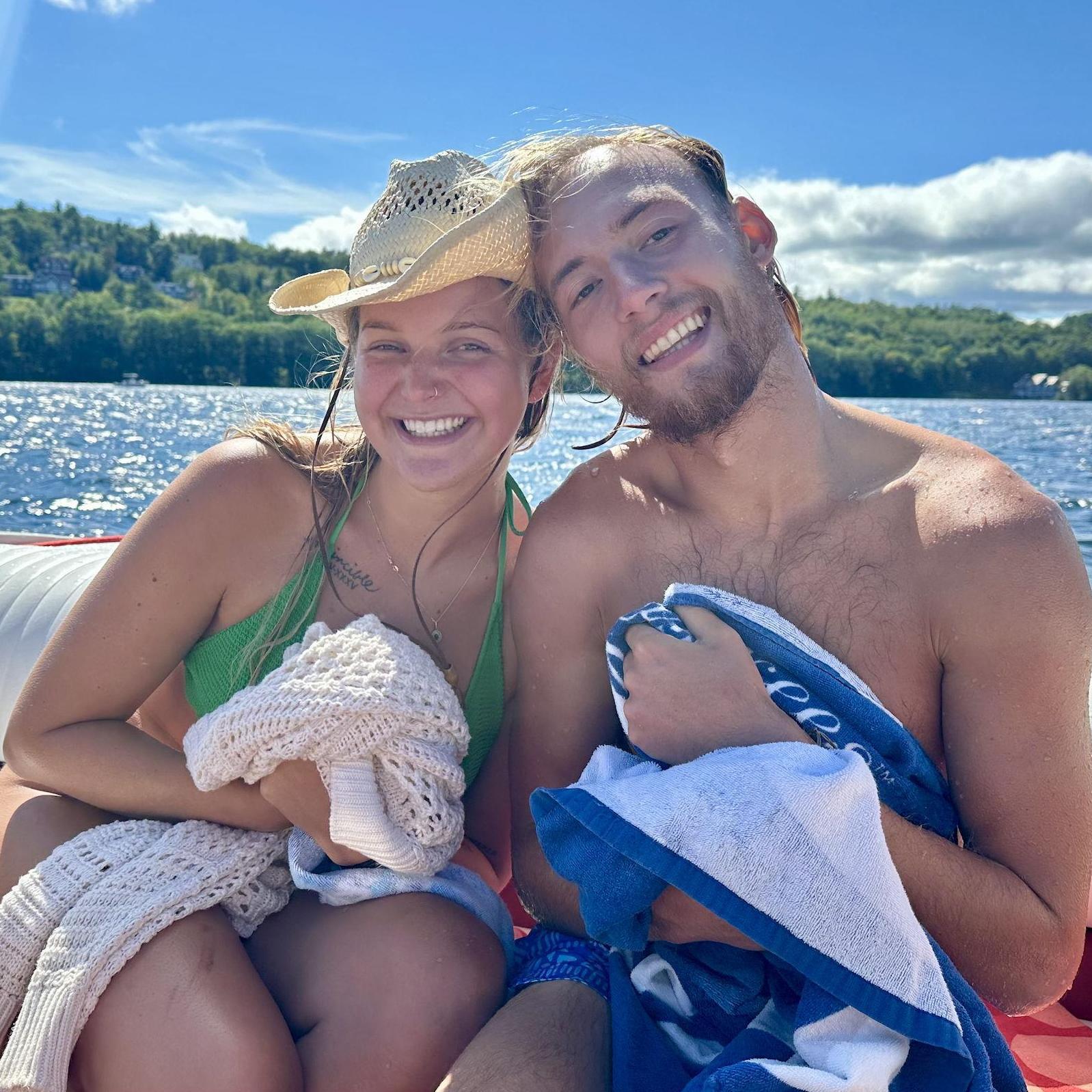 Us at Lake Winnipesaukee in New Hampshire.