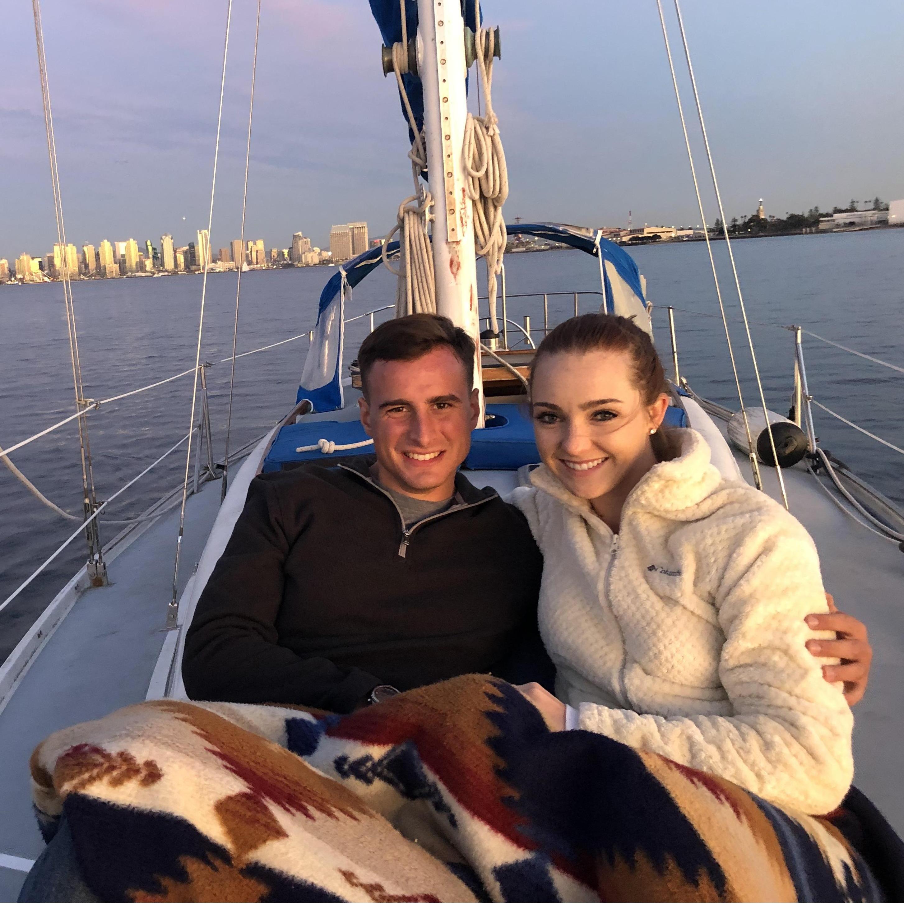 Sunset sail around the bay in San Diego :)