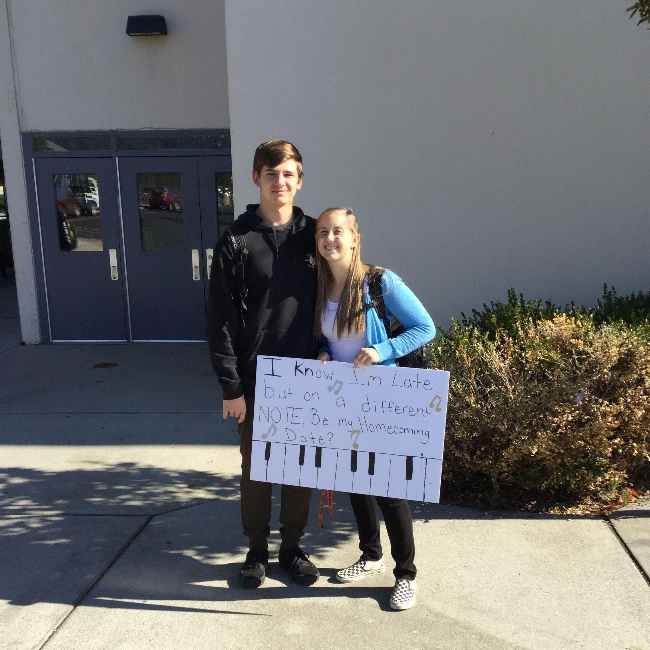 When Euriah asked me to homecoming. He even made the sign himself with some of his sisters help :)