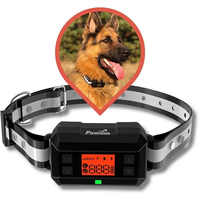 Pawious GPS Wireless Dog Fence - GPS Signal Boost, AI Scene Recognition - Radius from min 33 to max 1000 Yards, IPX7 Waterproof, Containment System for Medium and Large Dogs