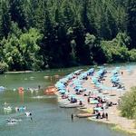 Tubing down the Russin River