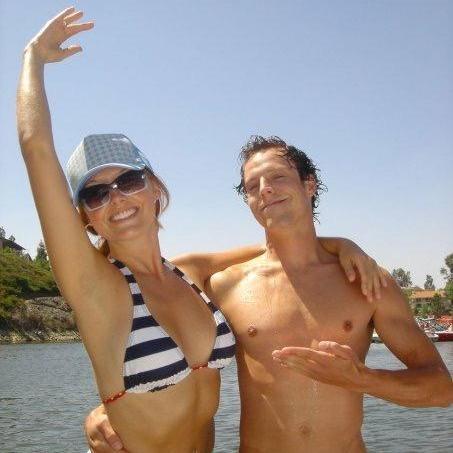 We've always loved goofing off on the water! This is in Canyon Lake, CA years ago!