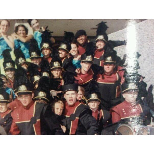 Us in High School Marching Band - 2003
Can you spot us top, middle?