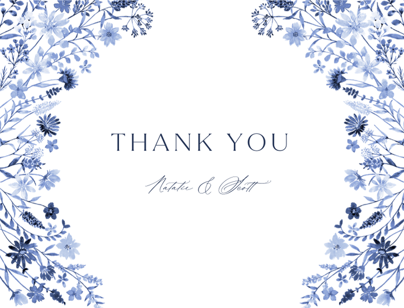 Spasso Landscape | Dark Olive | Zola Thank You Cards