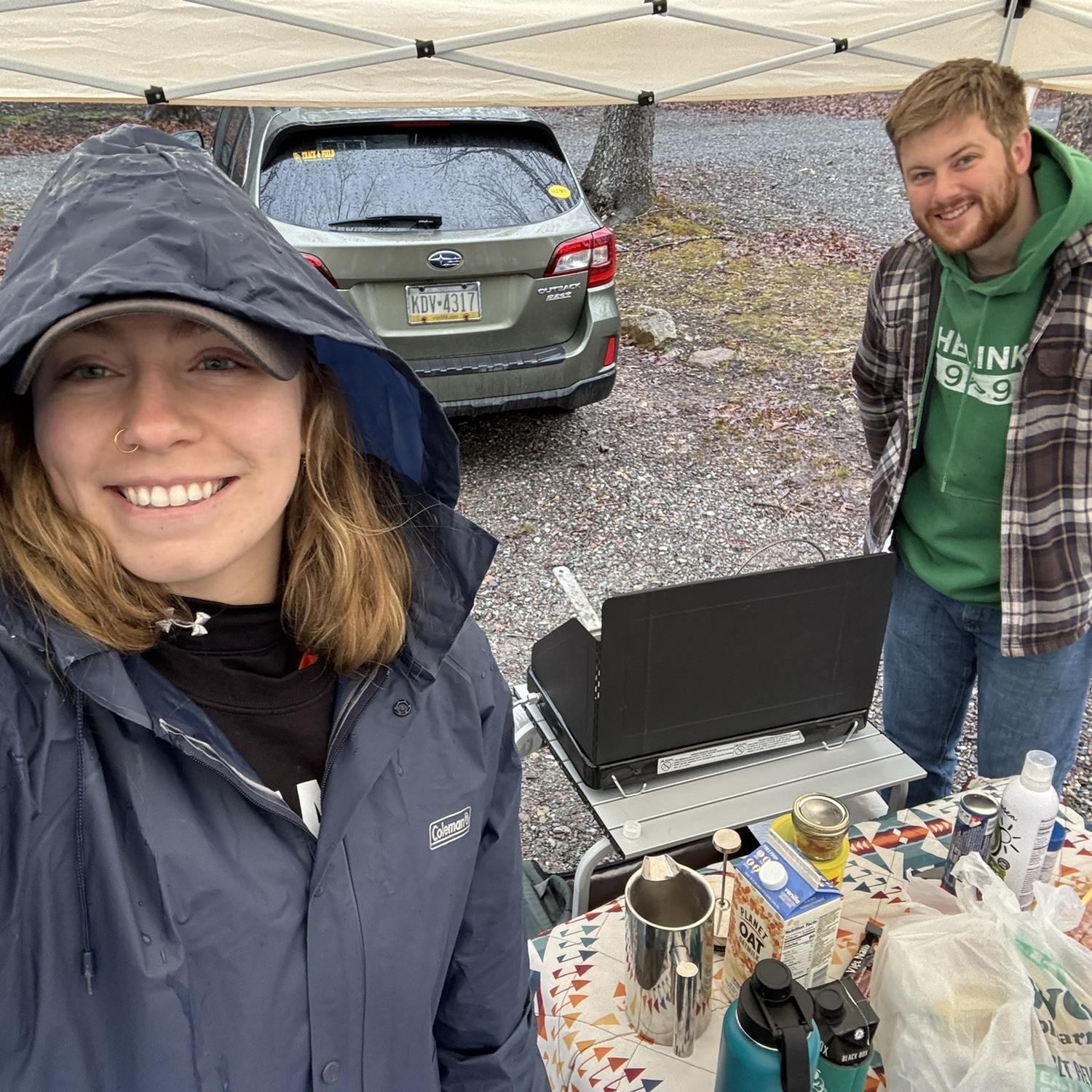 Camping weekend where it rained the whole time